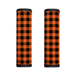 Pumpkin Orange Buffalo Check Print Handle Covers