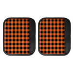 Pumpkin Orange Buffalo Check Print Handle Covers
