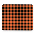Pumpkin Orange Buffalo Check Print Mouse Pad