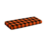 Pumpkin Orange Buffalo Check Print Piano Keyboard Cover