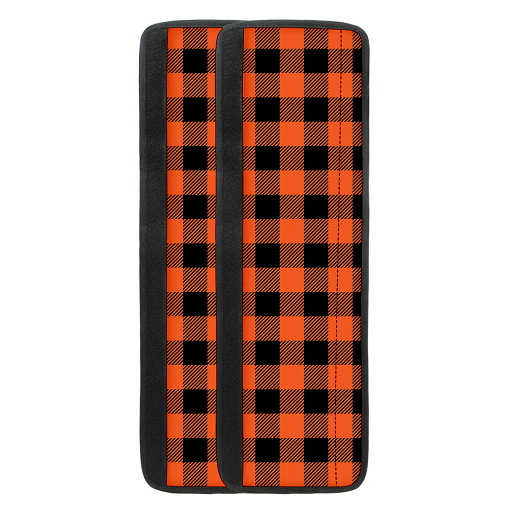 Pumpkin Orange Buffalo Check Print Refrigerator Handle Covers
