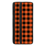 Pumpkin Orange Buffalo Check Print Refrigerator Handle Covers