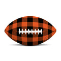 Pumpkin Orange Buffalo Check Print Rugby Ball