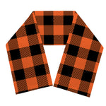 Pumpkin Orange Buffalo Check Print Scarf