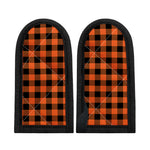 Pumpkin Orange Buffalo Check Print Skillet Handle Cover