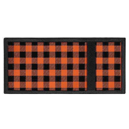 Pumpkin Orange Buffalo Check Print Trifold Wallet