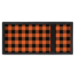 Pumpkin Orange Buffalo Check Print Trifold Wallet