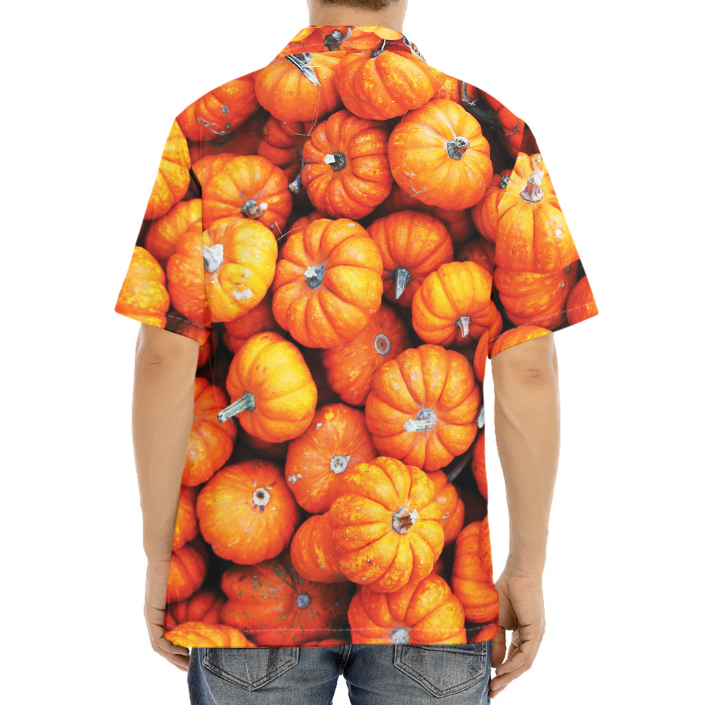 Pumpkin Print Aloha Shirt