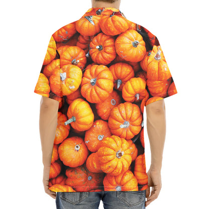 Pumpkin Print Aloha Shirt