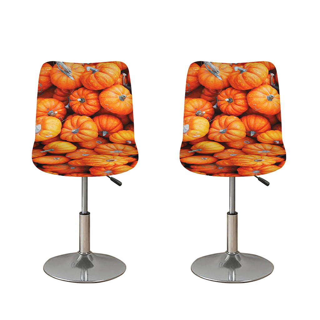 Pumpkin Print Bar Stool Covers