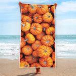 Pumpkin Print Beach Towel