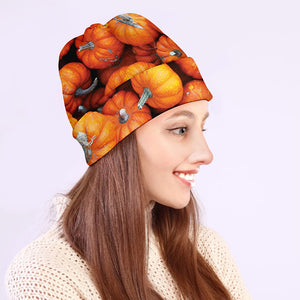 Pumpkin Print Beanie