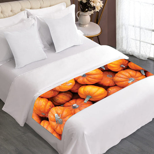 Pumpkin Print Bed Runner