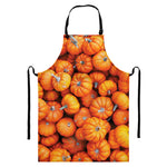 Pumpkin Print Bib Apron With Pocket