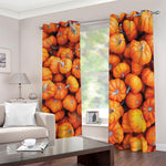 Pumpkin Print Blackout Grommet Curtains