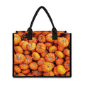 Pumpkin Print Canvas Tote Bag
