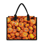 Pumpkin Print Canvas Tote Bag