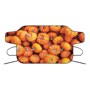 Pumpkin Print Car Windshield Snow Cover