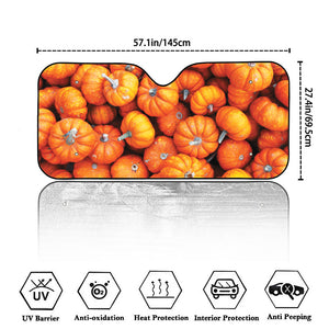 Pumpkin Print Car Windshield Sun Shade