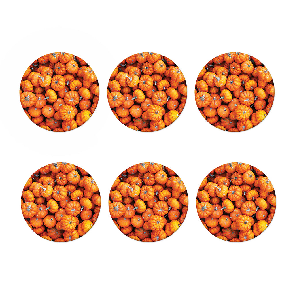 Pumpkin Print Coaster Set