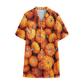 Pumpkin Print Cotton Hawaiian Shirt