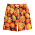 Pumpkin Print Cotton Shorts
