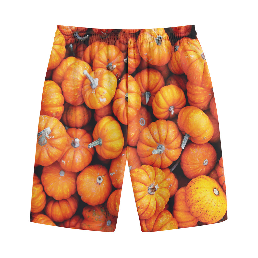 Pumpkin Print Cotton Shorts