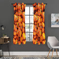 Pumpkin Print Grommet Curtain Panels