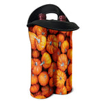 Pumpkin Print Double Neoprene Wine Tote