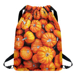 Pumpkin Print Drawstring Backpack