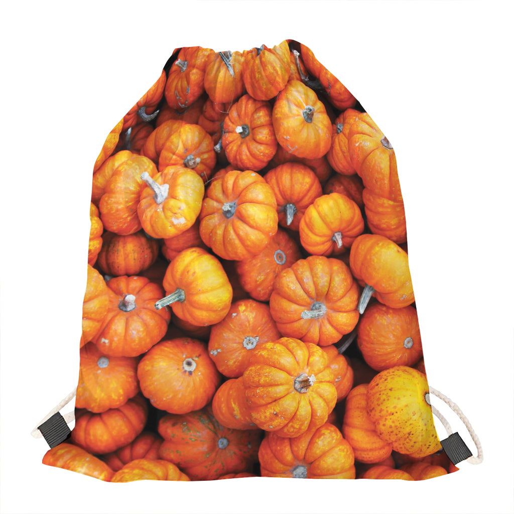 Pumpkin Print Drawstring Bag