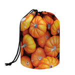 Pumpkin Print Drawstring Makeup Bag