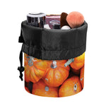Pumpkin Print Drawstring Makeup Bag