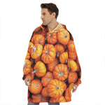 Pumpkin Print Hoodie Blanket