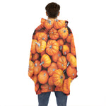 Pumpkin Print Hoodie Blanket