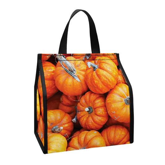 Pumpkin Print Insulated Lunch Tote
