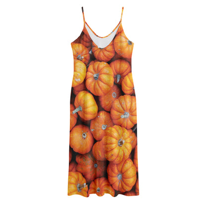 Pumpkin Print Jersey Midi Cami Dress