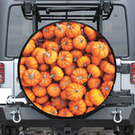 Pumpkin Print Leather Spare Tire Cover