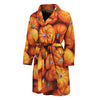 Pumpkin Print Men's Bathrobe