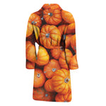 Pumpkin Print Men's Bathrobe