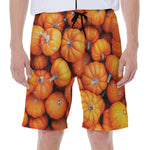 Pumpkin Print Men's Beach Shorts