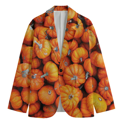 Pumpkin Print Men's Blazer