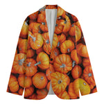 Pumpkin Print Men's Cotton Blazer