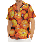 Pumpkin Print Men's Deep V-Neck Shirt