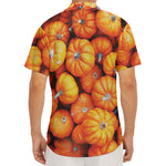 Pumpkin Print Men's Deep V-Neck Shirt