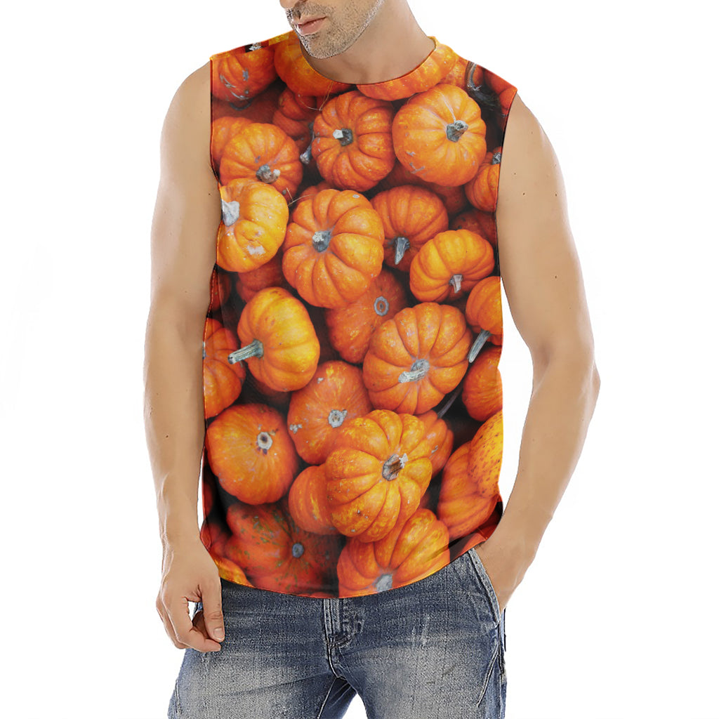 Pumpkin Print Men's Fitness Tank Top