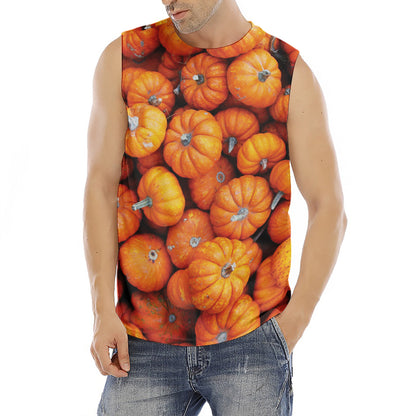 Pumpkin Print Men's Fitness Tank Top