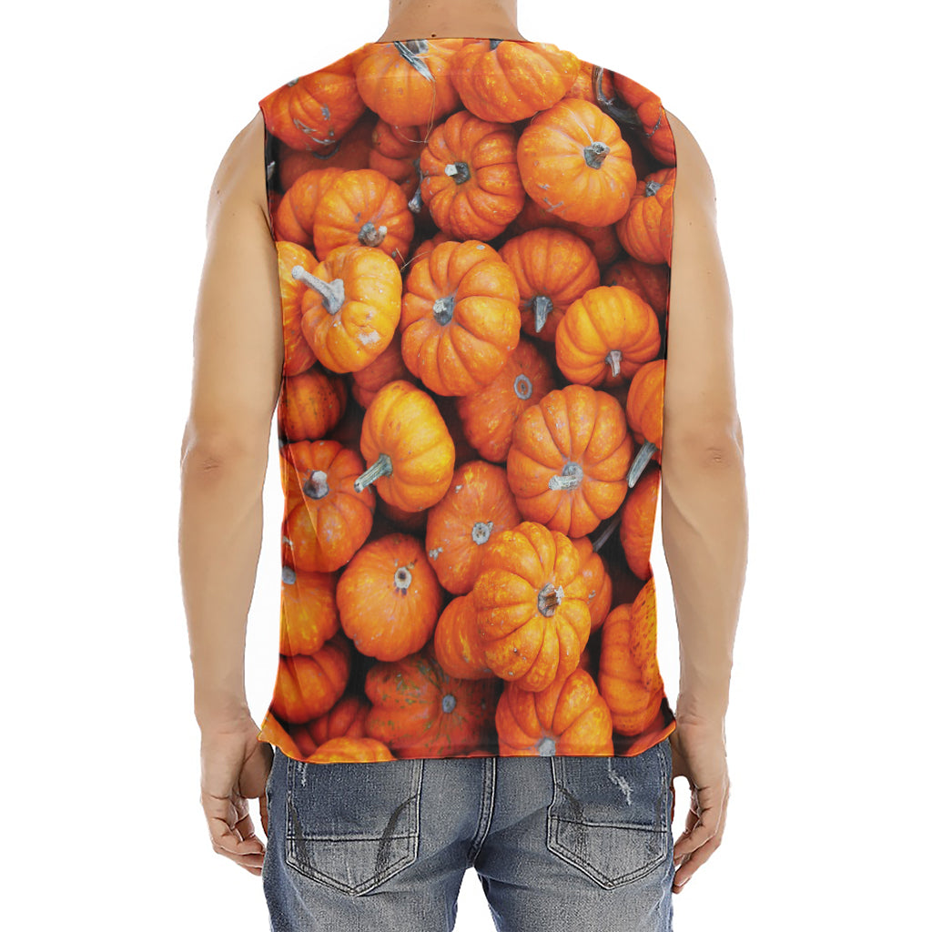 Pumpkin Print Men's Fitness Tank Top