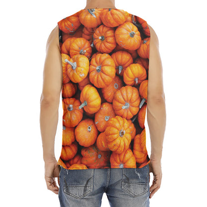 Pumpkin Print Men's Fitness Tank Top