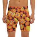 Pumpkin Print Men's Long Boxer Briefs